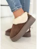Botine cu aspect de piele întoarsă