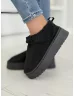 Botine cu aspect de piele întoarsă