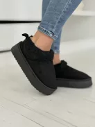 Botine cu aspect de piele întoarsă