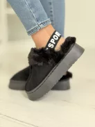 Papuci de stradă cu aspect de piele întoarsă
