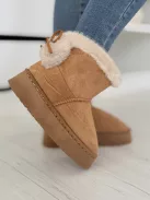 Botine cu aspect de piele întoarsă