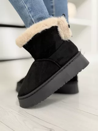 Botine cu aspect de piele întoarsă
