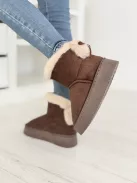 Botine cu aspect de piele întoarsă