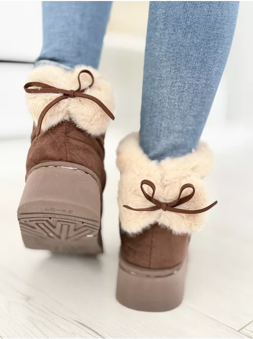 Botine cu aspect de piele întoarsă