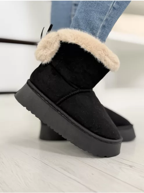 Botine cu aspect de piele întoarsă