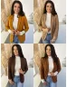   Material elastic, neîntărit, cu buzunare, blazer de primăvară. (Recomandat pentru mărimile S-L.)