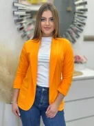 Material elastic, neîntărit, cu buzunare, blazer de primăvară. (Recomandat pentru mărimile S-L.)