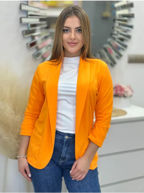 Material elastic, neîntărit, cu buzunare, blazer de primăvară. (Recomandat pentru mărimile S-L.)