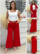 Pantaloni eleganți cu buzunare și curea
