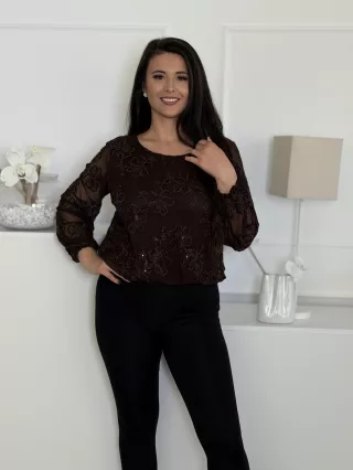 Top elegant cu paiete