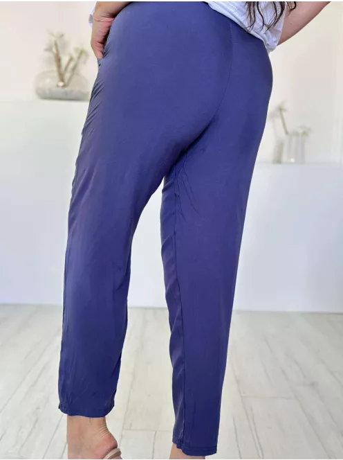 Pantaloni lejeri cu talie înaltă și cordon
