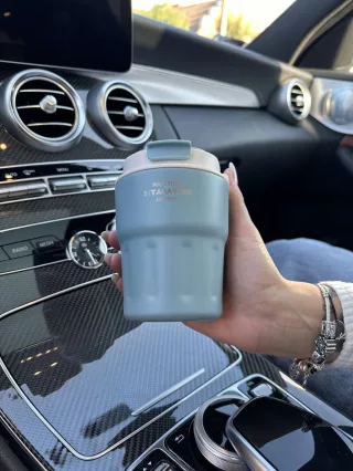 Termos din oțel inoxidabil, cu cârlig detașabil. 290 ml.