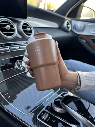 Termos din oțel inoxidabil, cu cârlig detașabil. 360 ml.