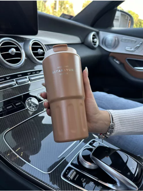 Termos din oțel inoxidabil, cu cârlig detașabil. 600 ml.