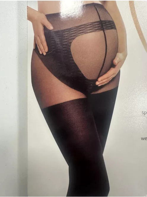 Ciorapi dezvoltați pentru femeile însărcinate, cu o structură specială în zona abdomenului pentru susținerea burticii, confecționați dintr-un fir de Lycra Satin Sheers extrem de elastic.