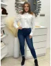 Blugi skinny cu talie înaltă