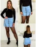 Fustă-pantalon cu aspect de piele întoarsă