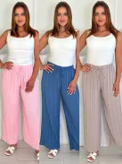 Pantaloni plisați cu croi lejer