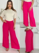 Pantaloni plisați cu croi lejer