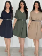 Rochie vaporoasă cu curea