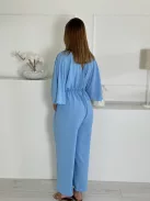 Salopetă lejeră cu mâneci tip liliac