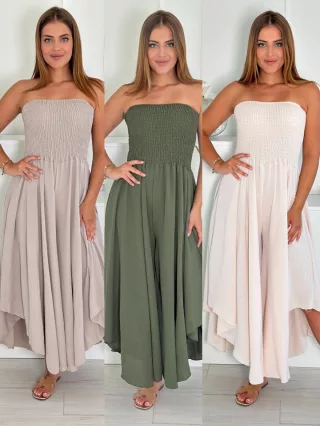 Salopetă elegantă, lejeră, fără bretele