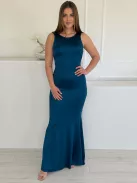 Rochie din lycra de calitate premium, mulată, tip sirenă, din material elastic și lucios, cu cupe buretate. (Recomandată pentru mărimile XS-M.)