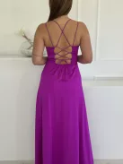 Rochie maxi elegantă premium, din material lucios