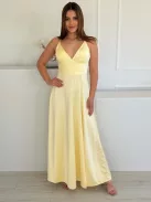 Rochie maxi elegantă premium, din material lucios