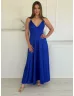 Rochie maxi elegantă premium, din material lucios