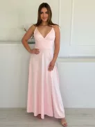 Rochie maxi elegantă premium, din material lucios