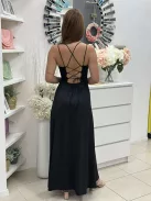 Rochie maxi elegantă premium, din material lucios