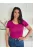 Top basic din material extra elastic, cu decolteu rotund. (Recomandat pentru mărimile S-L.)