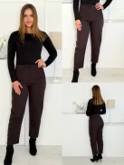 Pantaloni cocheți cu talie înaltă