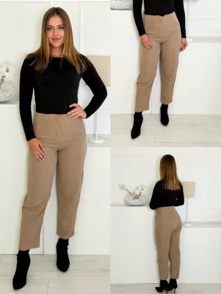 Pantaloni cocheți cu talie înaltă