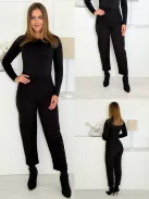Pantaloni cocheți cu talie înaltă