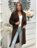 Cardigan tricotat lung cu buzunare