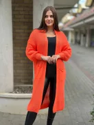 Cardigan tricotat lung cu buzunare