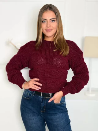 Pulover tricotat moale și gros