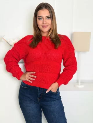Pulover tricotat moale și gros