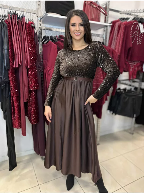 Rochie elegantă cu aspect de catifea și paiete
