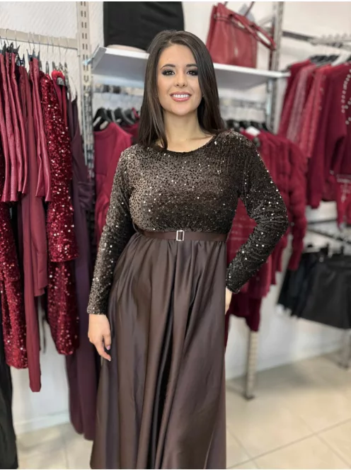 Rochie elegantă cu aspect de catifea și paiete