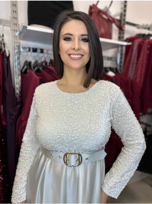 Rochie elegantă cu aspect de catifea și paiete