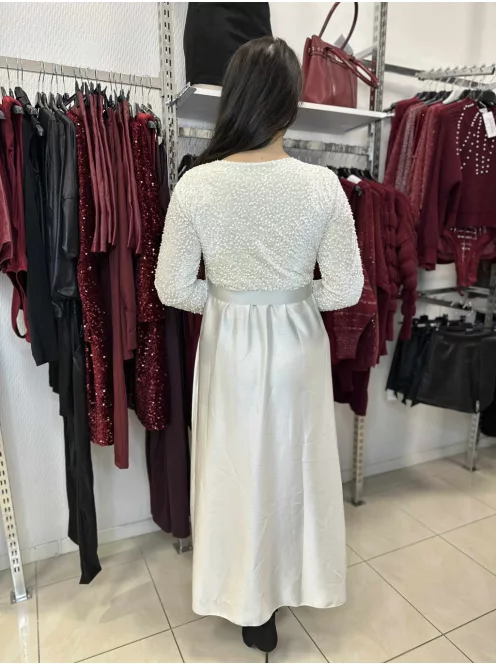 Rochie elegantă cu aspect de catifea și paiete