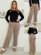 Pantaloni moi și confortabili, cu curea