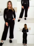 Pantaloni moi și confortabili, cu curea