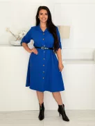 Rochie tip cămașă, vaporoasă, cu curea