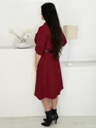 Rochie tip cămașă, vaporoasă, cu curea