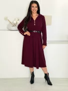 Rochie vaporoasă, cu curea