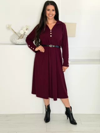 Rochie vaporoasă, cu curea
